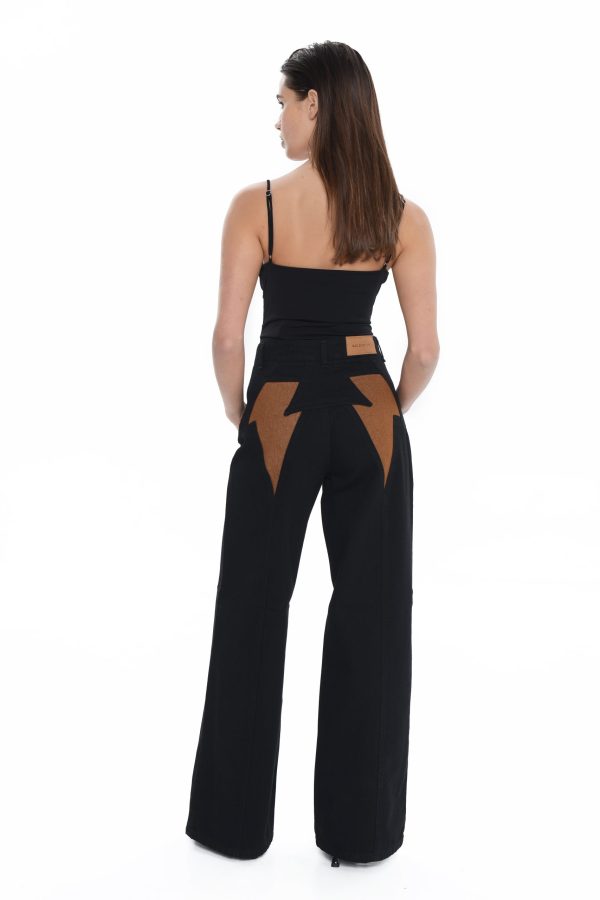 Thunder Mid Waist Black & Camel