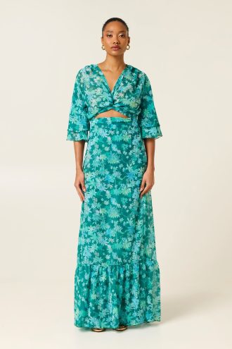 BOTANICAL WRAP TOP