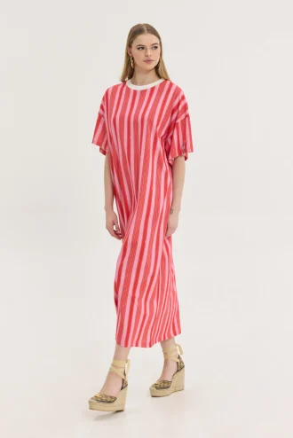 Bronx Dress (Pink Stripes)