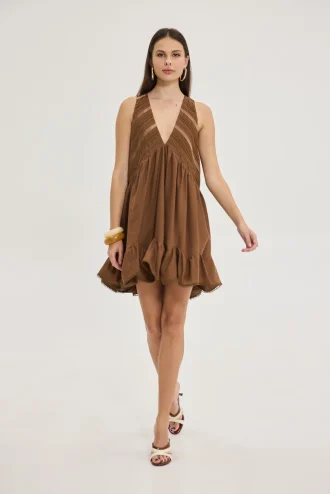 Gabriella Dress (Brown)