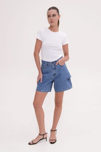 Silia shorts – mid blue