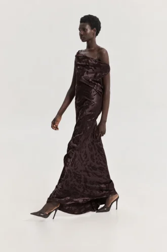 Gold Dress (Jacquard Brown)